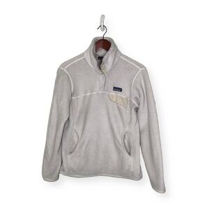 Patagonia Re-Tool Snap-T Fleece Pullover in Raw Linen - White X-Dye.